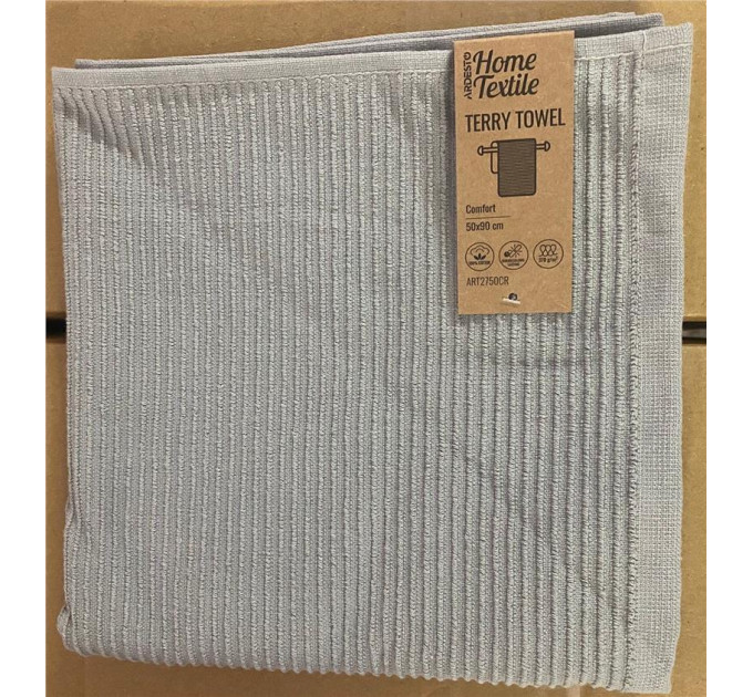 ARDESTO Textiles Рушник махровий ARDESTO Comfort 70х140см, 100% бавовна, сірий