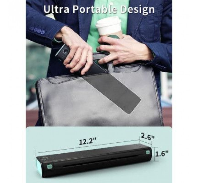 Принтер чеків UKRMARK M08-BK А4, Bluetooth, USB, чорний (900781)
