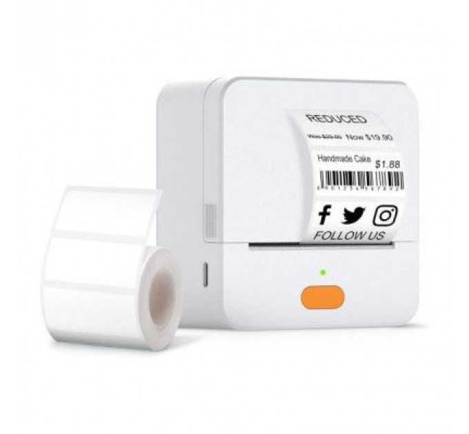 Принтер етикеток UKRMARK UP1WT bluetooth, USB, білий (900772)