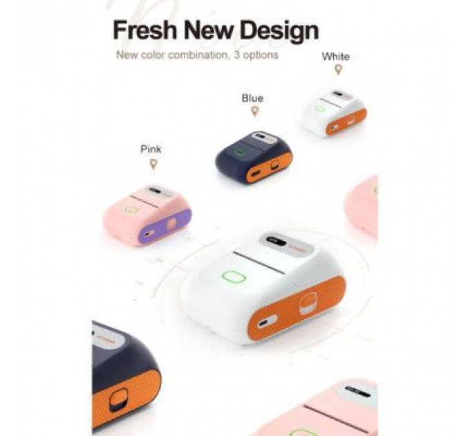 Принтер етикеток UKRMARK DP26WT bluetooth, USB, білий (900885)