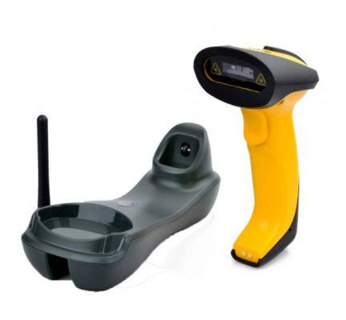 Сканер штрих-коду UKRMARK EV-W2503 2D, 433MHz, USB, IP64, stand, black/yellow (900769)