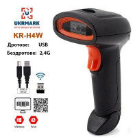 Сканер штрих-коду UKRMARK KR-H4W(DL-W208) 2D, USB, 2,4GHz (900491)