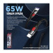 Remax Кабель Remax Lesu USB Type-C - USB Type-C 65W, 1м, Black (RC-195)