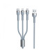 Remax Кабель Remax Jany Series 3в1 USB to Type-C/Lightning/Micro-USB Silver (RC-124TH)