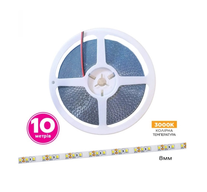 ELM Світлодіодна стрічка ELM 2835 120LED IP20 3000K 10м (19-0009-10)