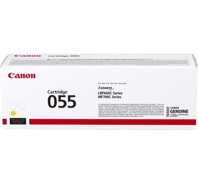 CANON supplies Картридж Canon 055 MF742/744/746, LBP663/664 Yellow (2100 стор)
