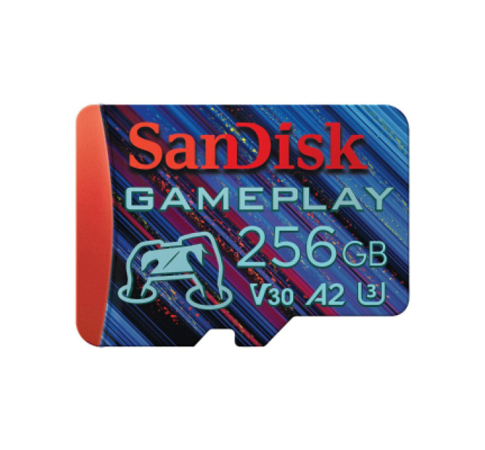 SanDisk Карта пам'яті SanDisk 256GB microSDXC class 10 UHS-I U3 V30 A2 GamePlay (SDSQXAV-256G-GN6XN)