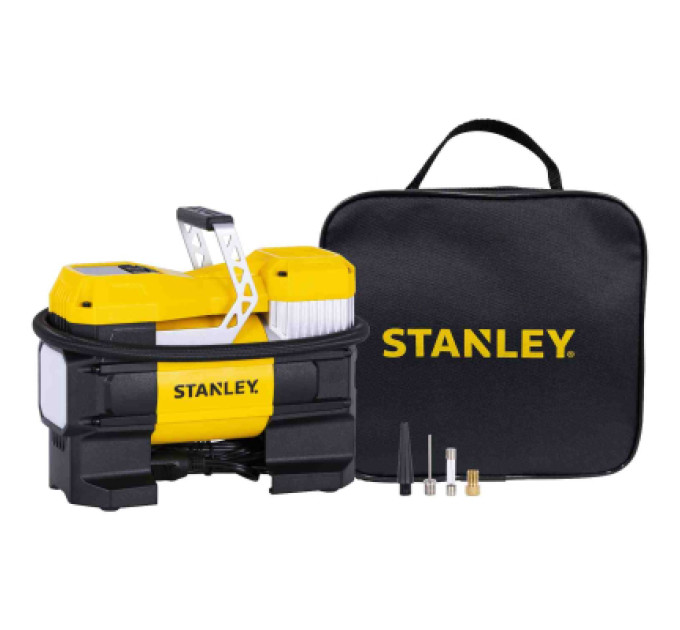 Stanley Автомобільний компресор Stanley 23 л/хв, 12 В, 10 бар, вага 1.1 кг (SXIF0001)