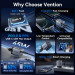 Vention Зарядний пристрій VENTION 2-Port USB (C + C) GaN Charger (45W/45W) EU-Plug Transparent Gray (FCFH0-EU)