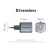 Vention Зарядний пристрій VENTION 2-Port USB (C + A) GaN Charger (30W/18W) EU-Plug Gray (FEWH0-EU)