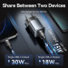 Vention Зарядний пристрій VENTION 2-Port USB (C + A) GaN Charger (30W/18W) EU-Plug Gray (FEWH0-EU)