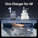 Vention Зарядний пристрій VENTION 3-Port USB (C+C+A) GaN Charger (70W/70W/22.5W) EU-Plug Gray (FEXH0-EU)