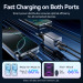 Vention Зарядний пристрій VENTION 2-Port USB (C + C) GaN Charger (45W/45W) Gray with USB-C to USB-C Cable (1M) Black EU-Plug (TZ-FCDH0-EU)