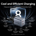 Vention Зарядний пристрій VENTION 2-Port USB (C + C) GaN Charger (45W/45W) Gray with USB-C to USB-C Cable (1M) Black EU-Plug (TZ-FCDH0-EU)