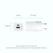 Vention Зарядний пристрій VENTION 2-Port USB (C + A) GaN Charger (30W/30W) with USB-C to USB-C Cable (1M) EU-Plug White (TZ-FEQW0-EU-01)