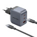 Vention Зарядний пристрій VENTION 3-Port USB (C+C+A) GaN Charger (70W/70W/22.5W) Gray with USB-C to USB-C Cable (1M) Black EU-Plug (TZ-FEXH0-EU)