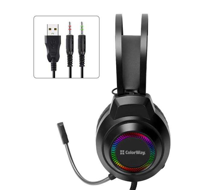 ColorWay Гарнітура СolorWay BlazeCore RGB Black (CW-HPG03BK)