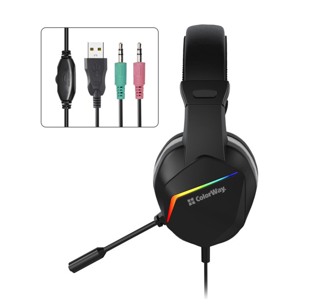 ColorWay Гарнітура СolorWay Bloodwave LED Black (CW-HPG01BK)