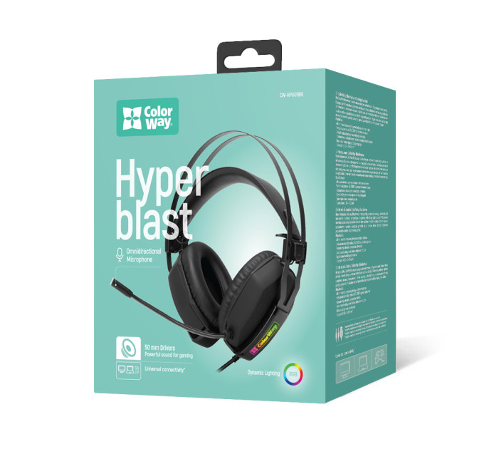 ColorWay Гарнітура СolorWay Hyperblast RGB Black (CW-HPG05BK)