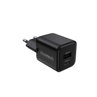 Мережевий зарядний пристрій Choetech (USB-C+USB-A) Black (PD5012-EU-BK)
