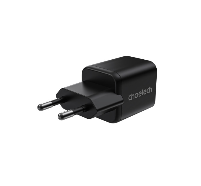 Choetech Мережевий зарядний пристрій Choetech (USB-C+USB-A) Black (PD5012-EU-BK)
