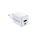 Choetech Мережевий зарядний пристрій Choetech (USB-C+USB-A) White (PD5012-EU-WH)