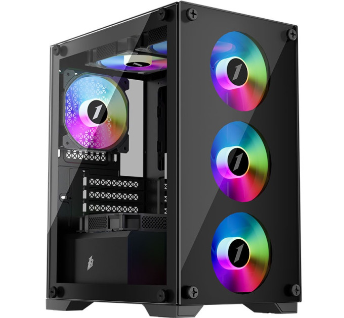 1stPlayer Корпус 1stPlayer X2-M-BK-4F1-PS-600FK-EU Black 600W