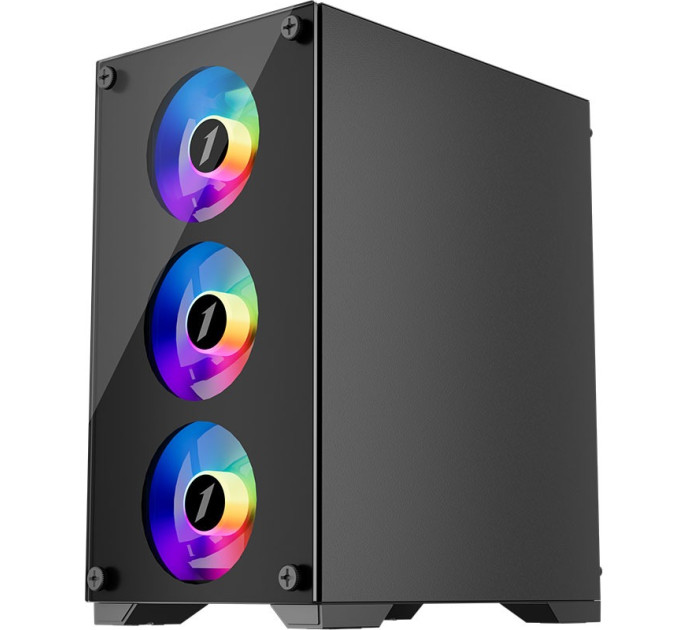 1stPlayer Корпус 1stPlayer X2-M-BK-4F1-PS-600FK-EU Black 600W