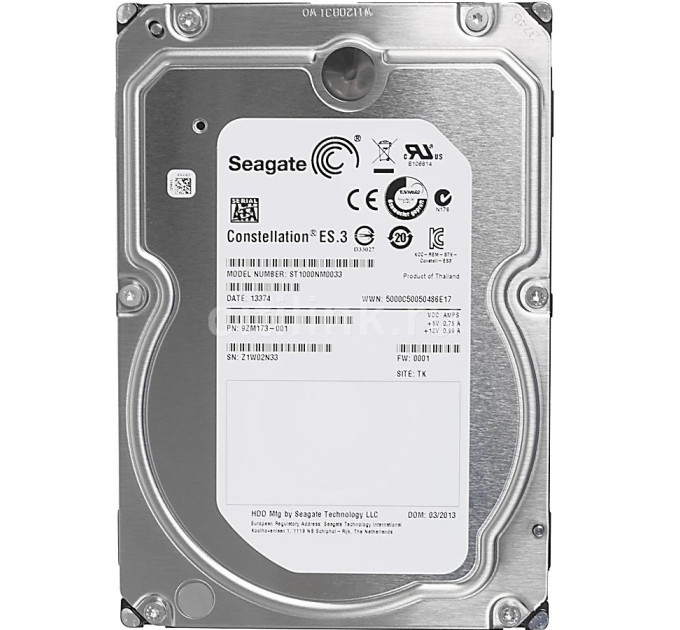 Seagate Накопичувач HDD SATA 1.0TB Seagate Constellation ES 7200rpm 128MB (ST1000NM0033)