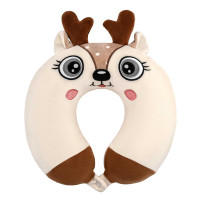 Подушка для шиї ARDESTO Travel Reindeer 30х30см, поліуретанова піна, білий