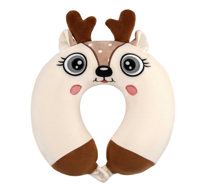 ARDESTO Textiles Подушка для шиї ARDESTO Travel Reindeer 30х30см, поліуретанова піна, білий