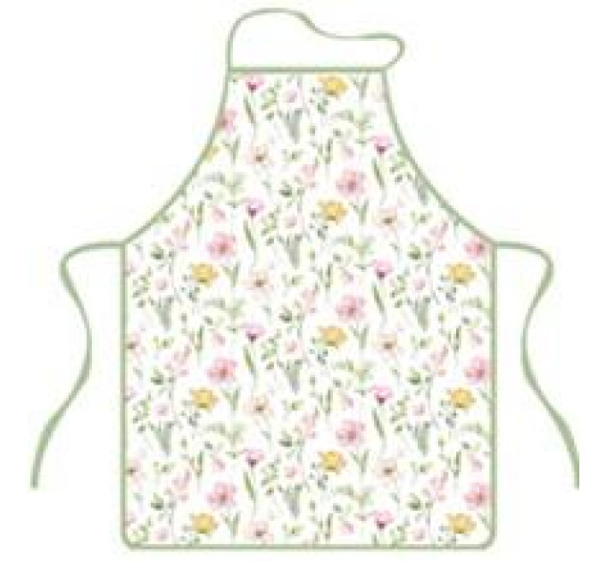 ARDESTO Textiles Фартух ARDESTO Spring flowers 60х80см, 100% поліестер, білий