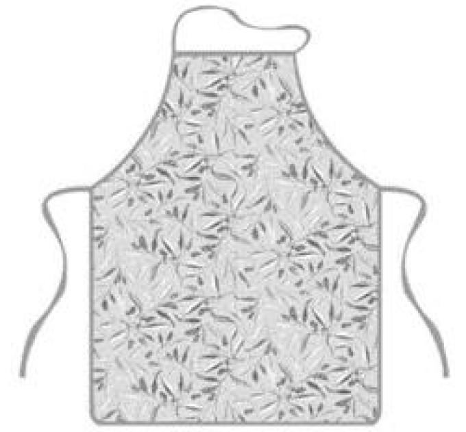 ARDESTO Textiles Фартух ARDESTO Grey leaves 60х80см, 100% поліестер, cірий