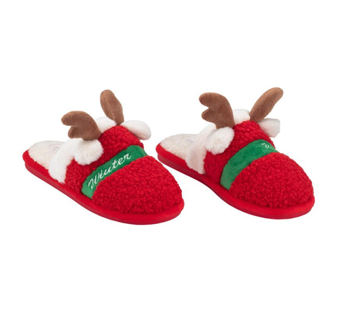 ARDESTO Textiles Взуття домашнє ARDESTO Christmas 38/39 розмір, 100% поліестер, підошва 100% гума, червоний