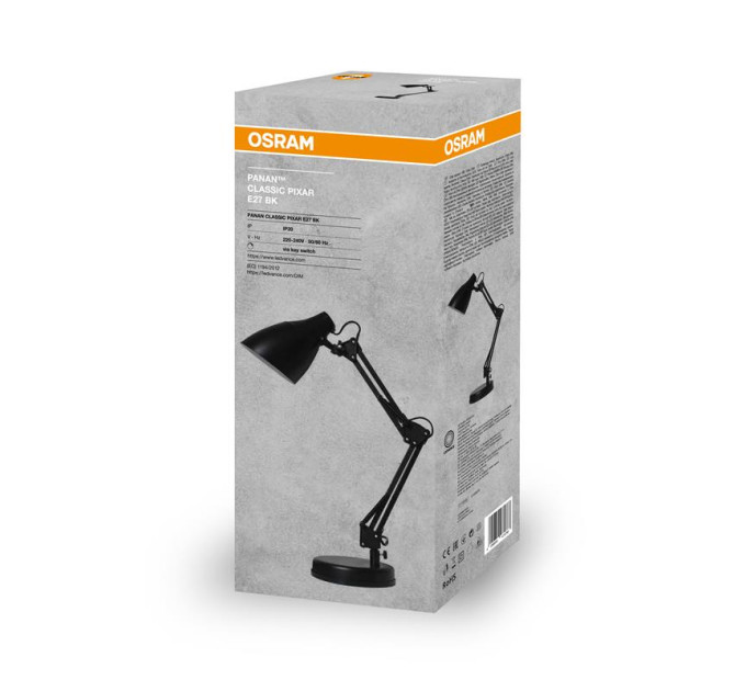Osram Лампа настільна OSRAM Panan CLASSIC PIXAR E27, чорний