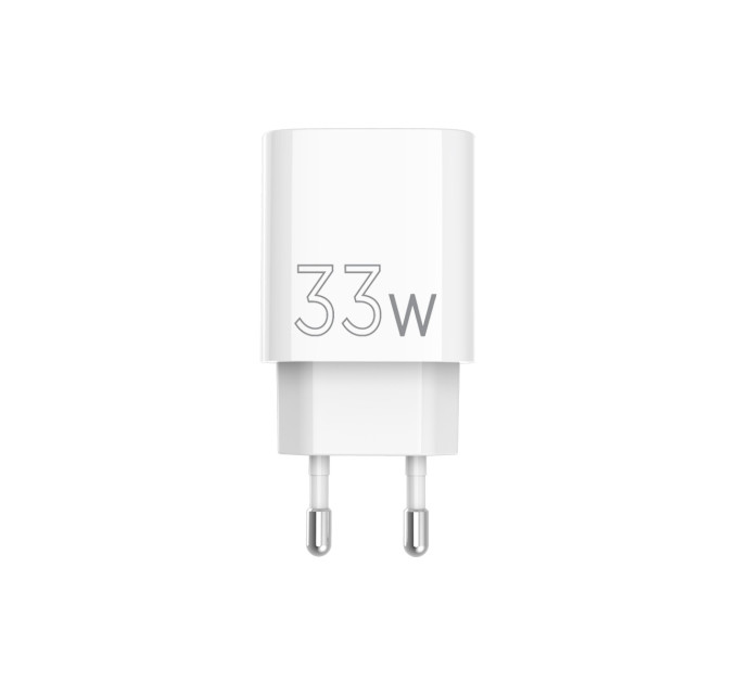 Sigma mobile Мережевий зарядний пристрій Sigma mobile X-power 33W GaN, PD, QC (1xUSB-C + 1xUSB-A) White (PS33-01)