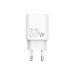 Sigma mobile Мережевий зарядний пристрій Sigma mobile X-power 33W GaN, PD, QC (1xUSB-C + 1xUSB-A) White (PS33-01)