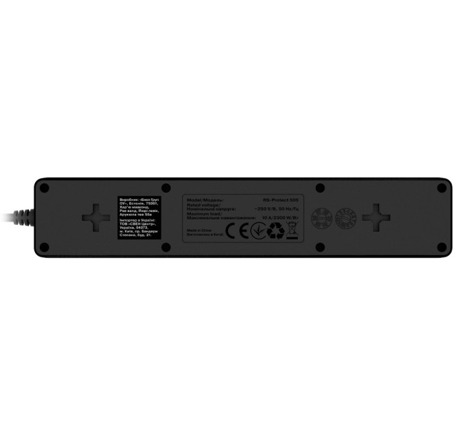 REAL-EL Фільтр живлення REAL-EL RS-Protect 505 5 м Black (EL122300046)