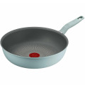Tefal Kitchenware Сковорода ВОК Tefal Halo EUCALYPTUS, 26см, алюміній, бакеліт, сірий