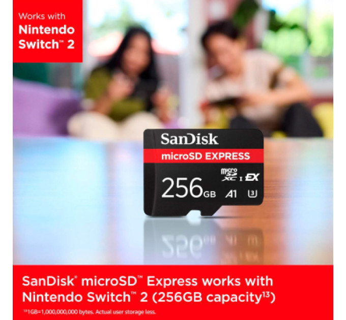 SanDisk Карта пам'яті SanDisk 256GB microSDXC class 10 UHS-I U3 A1 Express (SDSQXFN-256G-GN4NN)