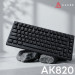 Ajazz Клавіатура Ajazz AK820 Red Switch USB-C UA Black (AK820-R-B)
