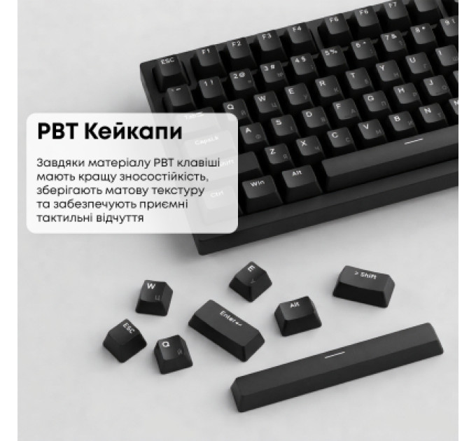 Ajazz Клавіатура Ajazz AK820 Red Switch USB-C UA Black (AK820-R-B)