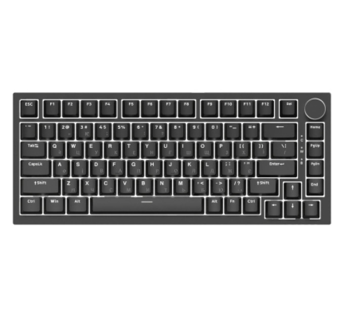 Ajazz Клавіатура Ajazz AK820 Red Switch USB-C UA Black (AK820-R-B)