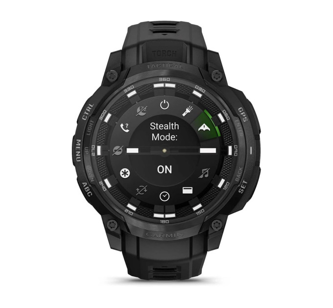 Garmin Смарт-годинник Garmin Instinct Crossover AMOLED Tactical Black with Black Silicone (010-03398-42)