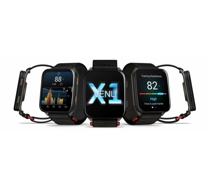 Garmin Смарт-годинник Garmin Venu X1 Black/Slate Titanium with Black Nylon (010-02980-13)