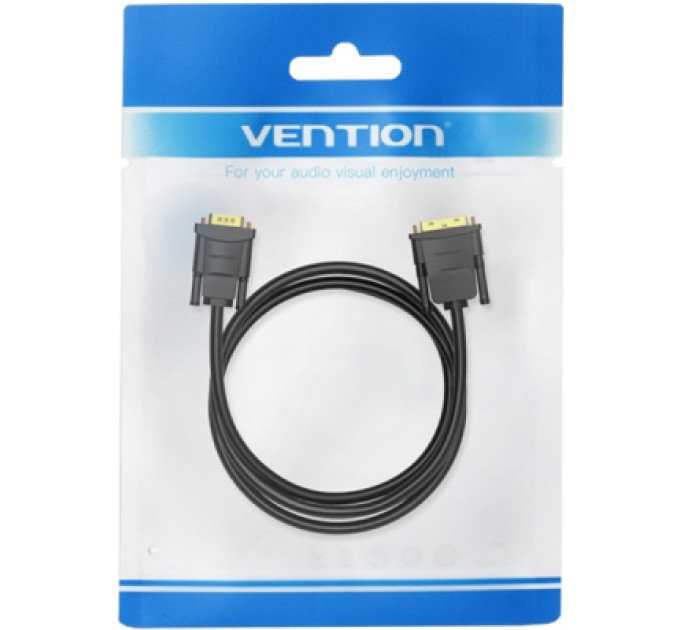 Vention Кабель мультимедійний DVI M to VGA M 1.5m 24+1pin black Vention (EABBG)