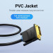 Vention Кабель мультимедійний DVI M to VGA M 1.5m 24+1pin black Vention (EABBG)