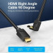 Vention Кабель мультимедійний HDMI M to HDMI M 1.5m V2.0 4K60Hz 90° corner PVC black Vention (AARBG)