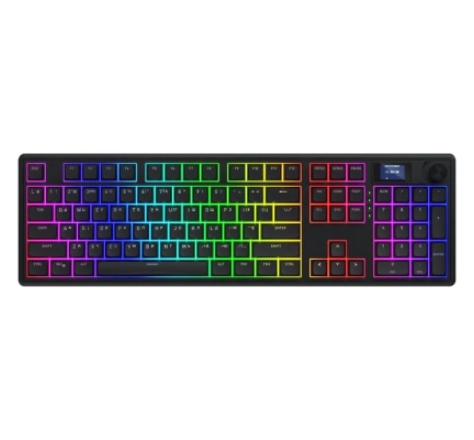 Hator Клавіатура Hator Skyfall 100 PRO Aurum Vanila Silent RGB Wireless/Bluetooth/USB UA Black (HTK4101UA)