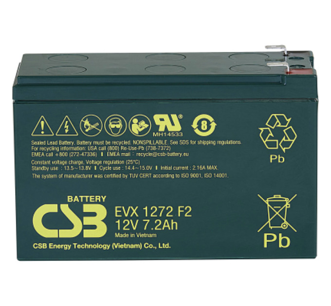 CSB Батарея до ДБЖ CSB EVX1272F2 12V 7.2Ah (EVX1272F2)
